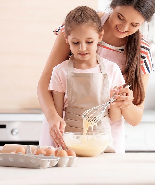 Whisking crepe batter at home