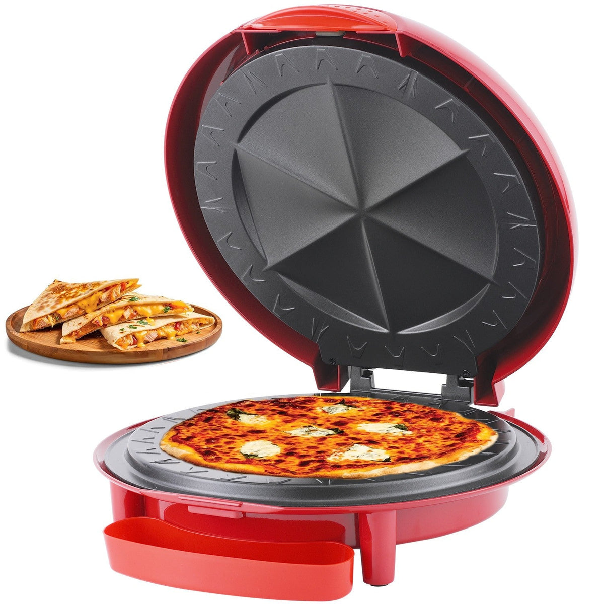 Pogany 10" Quesadilla Maker (Red)